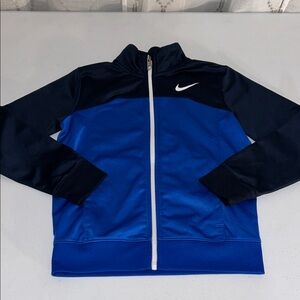 Nike Boy’s Black Blue Light Weigh Athletic Full Zip Track Jacket Size 7